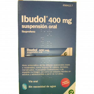 Ibudol 400 mg 20 sobres con 10 mL de suspensión oral