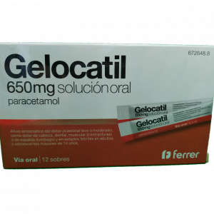 Gelocatil 650 mg Solución oral 12 Sobres