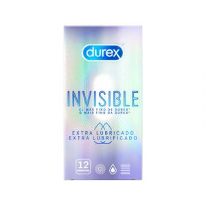 Durex Preservativos Invisible Extra Lubricado 12 unidades